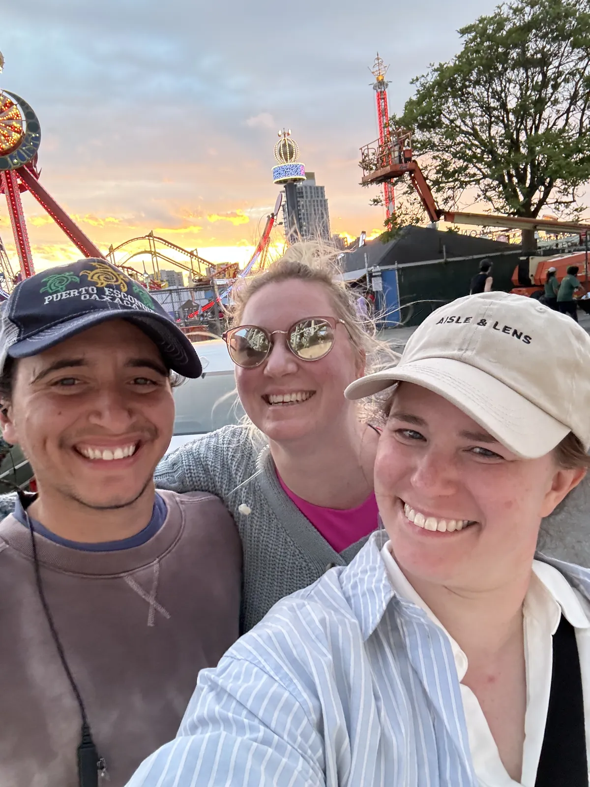 Behind the scenes — production moment at Coney Island