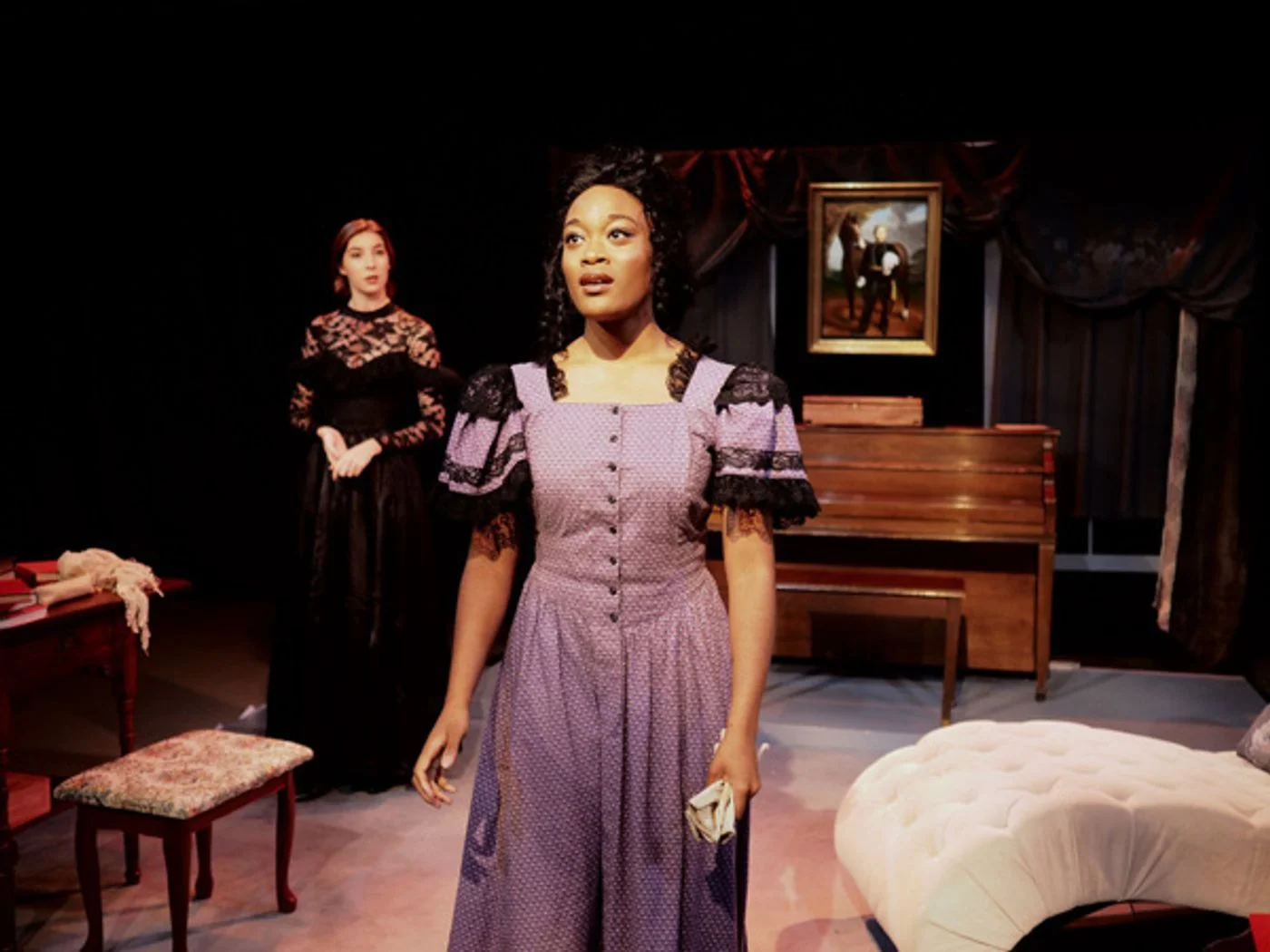 Hedda Gabler (Kaitlyn Schirard) and Thea Elvsted (Maya Carter)